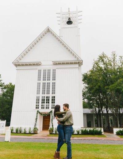 Couple getting engaged at The Chapel at Seaside