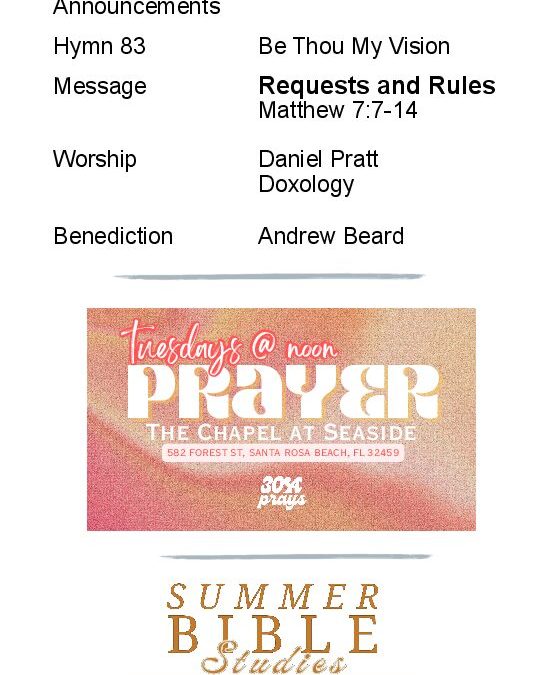 The Chapel Bulletin 7-14-24 online