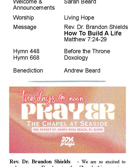 The Chapel Bulletin 7-28-24 online